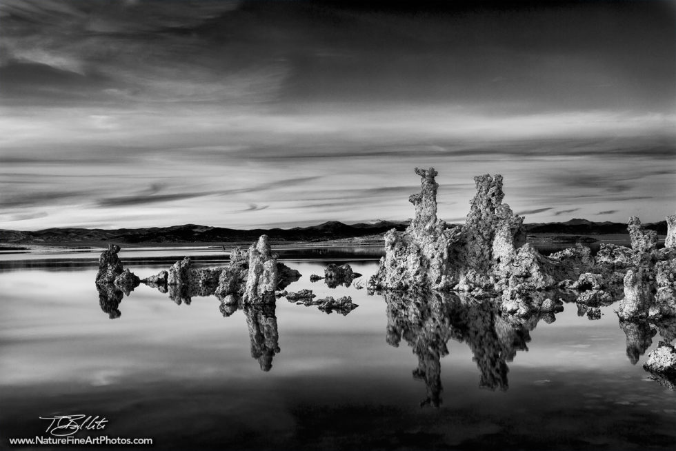 Black and White Photo of Mono Lake