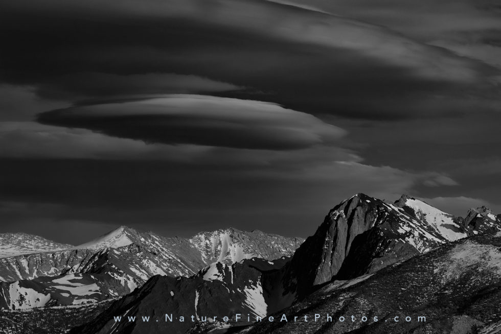 cloud over Mammoth Mountain Peaks photo