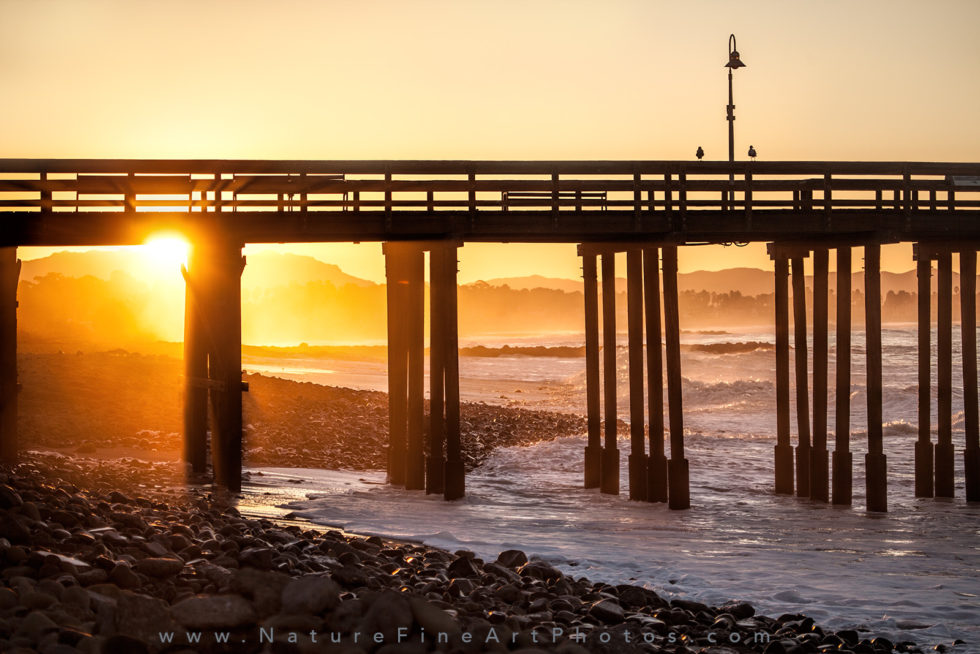 sunrise on ventura beach pier photograph
